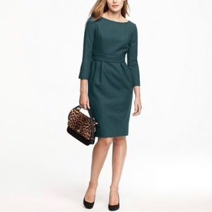 J Crew Green Wool Dress